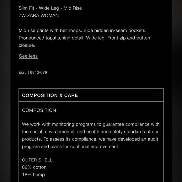 Zara ZW mid rise baggy pants - Picture 7 of 12